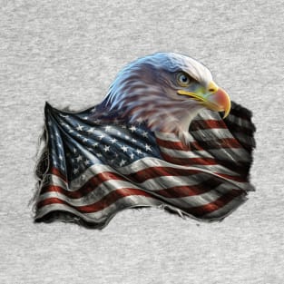 Eagle on Flag T-Shirt